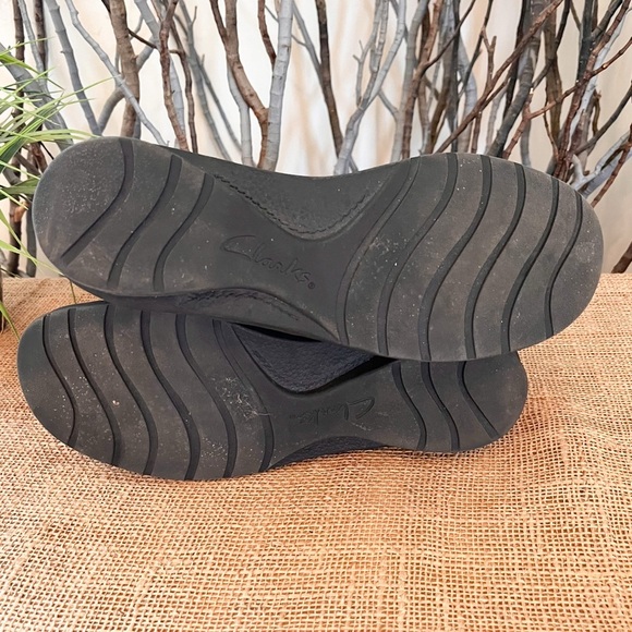 Clarks Niki Star Q Blue Leather Ankle Boots Size 9 Women’s #6874 - Picture 7 of 10